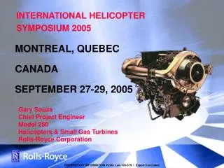 INTERNATIONAL HELICOPTER SYMPOSIUM 2005