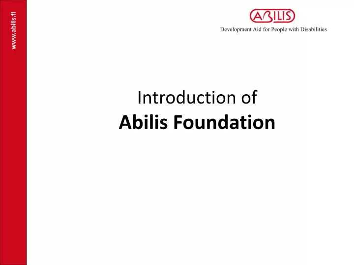 introduction of abilis foundation