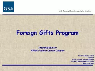 Foreign Gifts Program