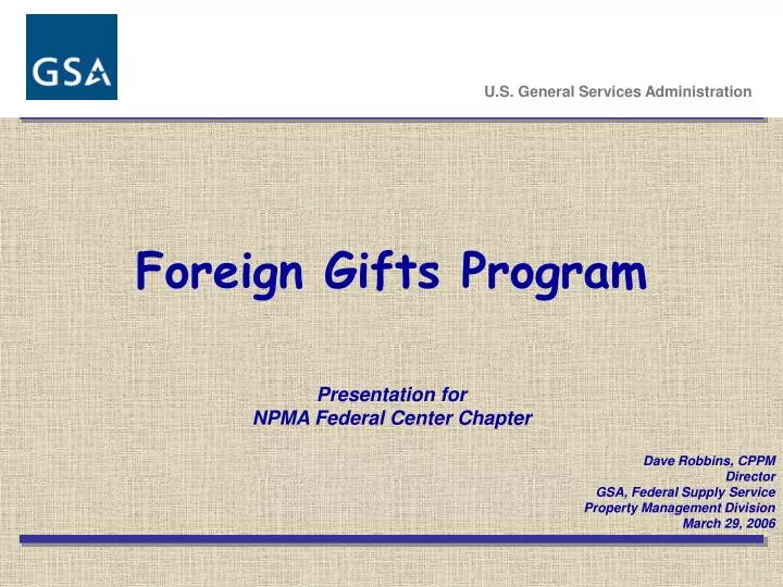foreign gifts program