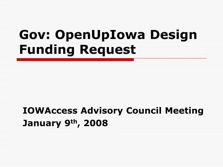 gov openupiowa design funding request