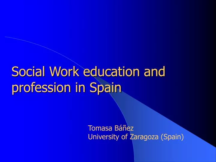 social work education and profession in spain
