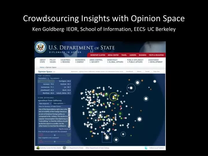 crowdsourcing insights with opinion space