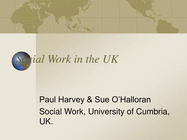 social work in the uk