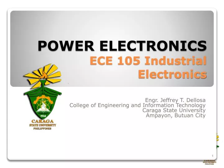 power electronics ece 105 industrial electronics