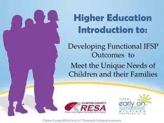 Higher Education Introduction to: