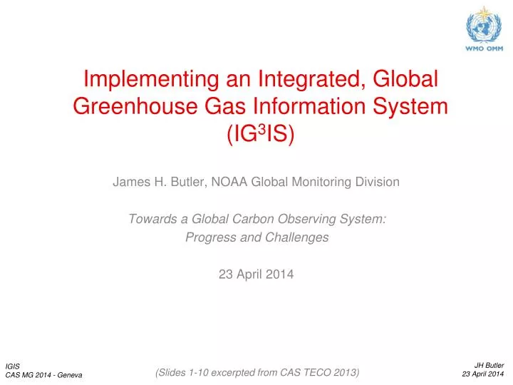 implementing an integrated global greenhouse gas information system ig 3 is