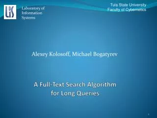 A Full-Text Search Algorithm for Long Queries