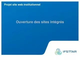 projet site web institutionnel