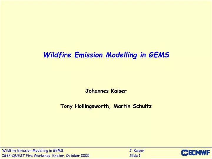 wildfire emission modelling in gems