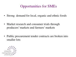Opportunities for SMEs