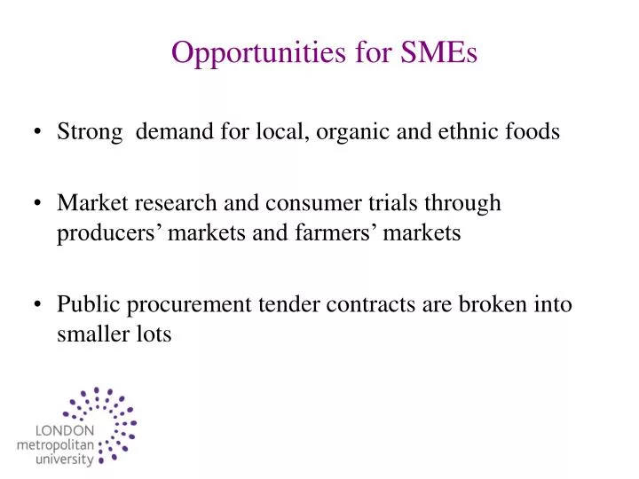 opportunities for smes