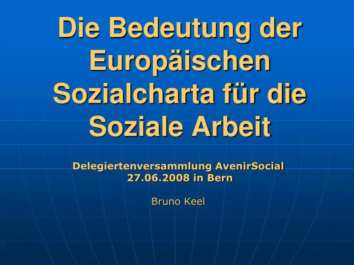 die bedeutung der europ ischen sozialcharta f r die soziale arbeit