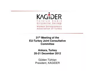 31 th M eeting of the EU-Turkey Joint Consultative Committee Ankara, Turkey 20-21 December 201 2