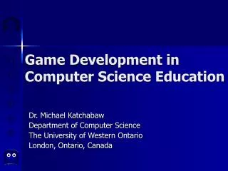 Game Development in Computer Science Education