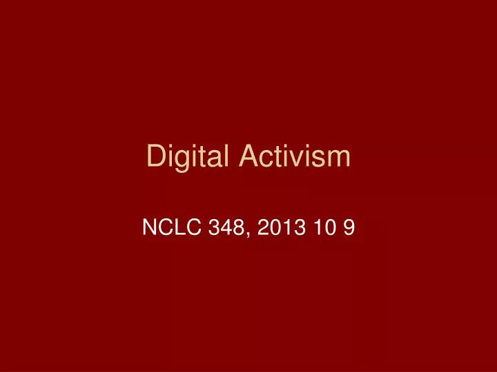 digital activism