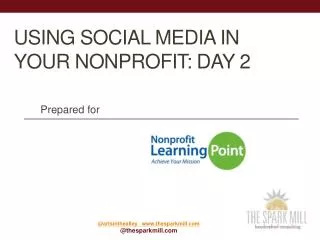 Using Social Media in Your Nonprofit: Day 2
