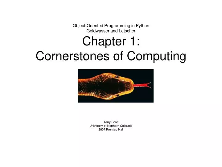 object oriented programming in python goldwasser and letscher chapter 1 cornerstones of computing