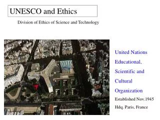 UNESCO and Ethics