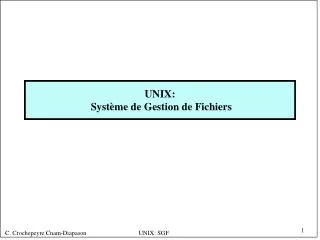 unix syst me de gestion de fichiers