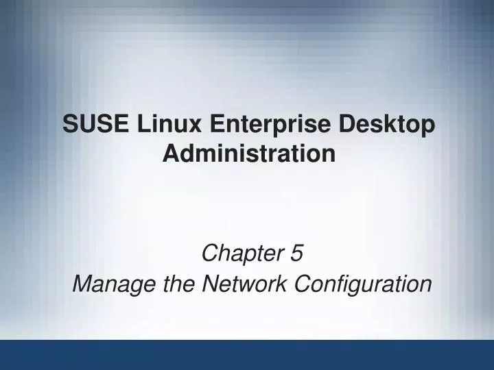 suse linux enterprise desktop administration