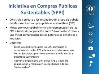 iniciativa en compras p blicas sustentables sppi