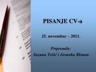 pisanje cv a