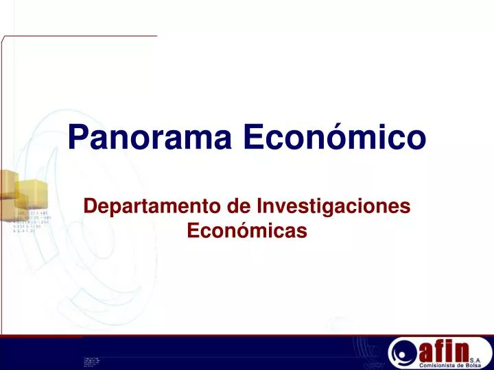 panorama econ mico departamento de investigaciones econ micas