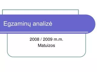 egzamin analiz