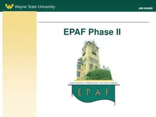 EPAF Phase II