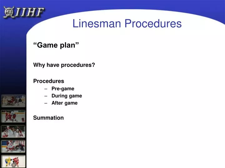 linesman procedures
