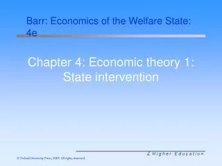 Chapter 4: Economic theory 1: State intervention