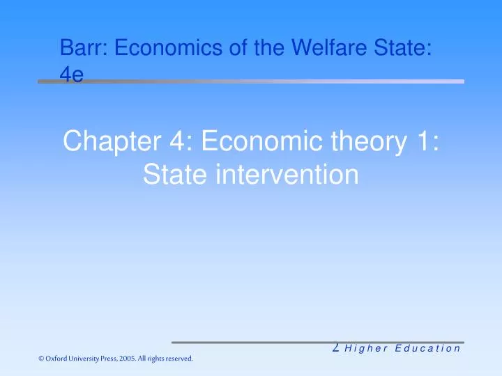 chapter 4 economic theory 1 state intervention