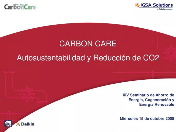 carbon care autosustentabilidad y reducci n de co2