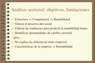 an lisis sectorial objetivos limitaciones