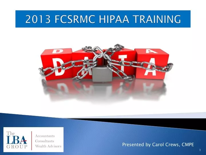 2013 fcsrmc hipaa training