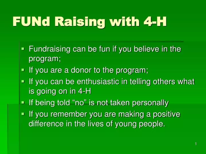 fund raising with 4 h