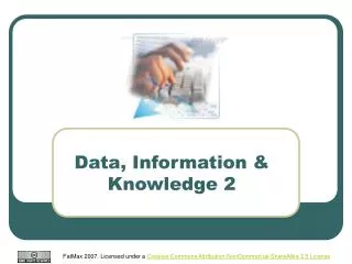 Data, Information &amp; Knowledge 2