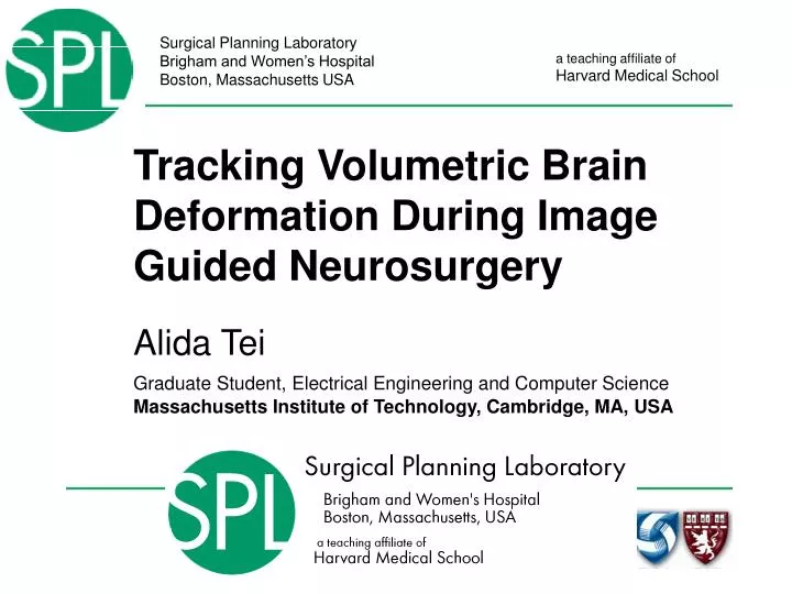tracking volumetric brain deformation during image guided neurosurgery