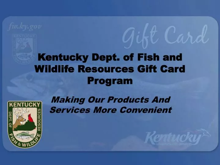 kentucky dept of fish and wildlife resources gift card program
