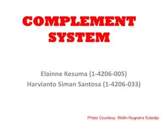 COMPLEMENT SYSTEM