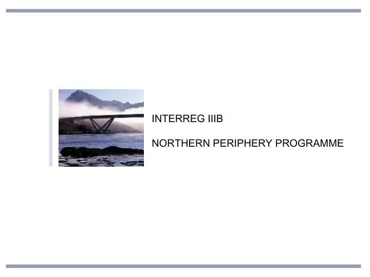 interreg iiib northern periphery programme