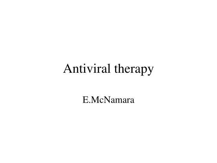 antiviral therapy
