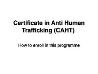 How to enroll in this programme