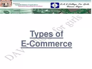 Types of E-Commerce