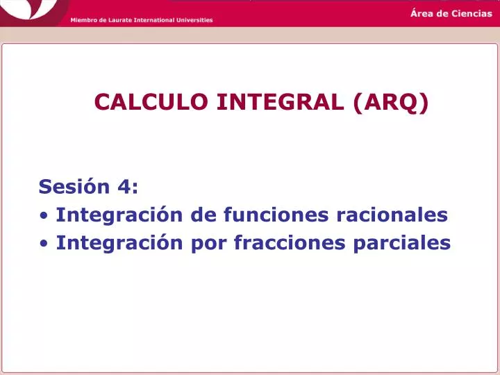 calculo integral arq