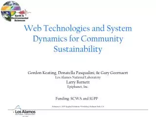 Web Technologies and System Dynamics for Community Sustainability