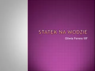 statek na wodzie