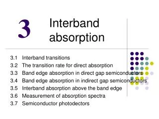 Interband absorption