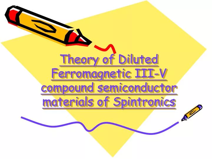 theory of diluted ferromagnetic iii v compound semiconductor materials of spintronics
